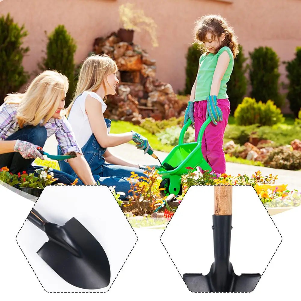 Pelle à bêcher 36/50.5cm, bêche en acier au manganèse, petite pelle pour enfants, pelle de jardin étanche et antirouille pour plage, camping, extérieur