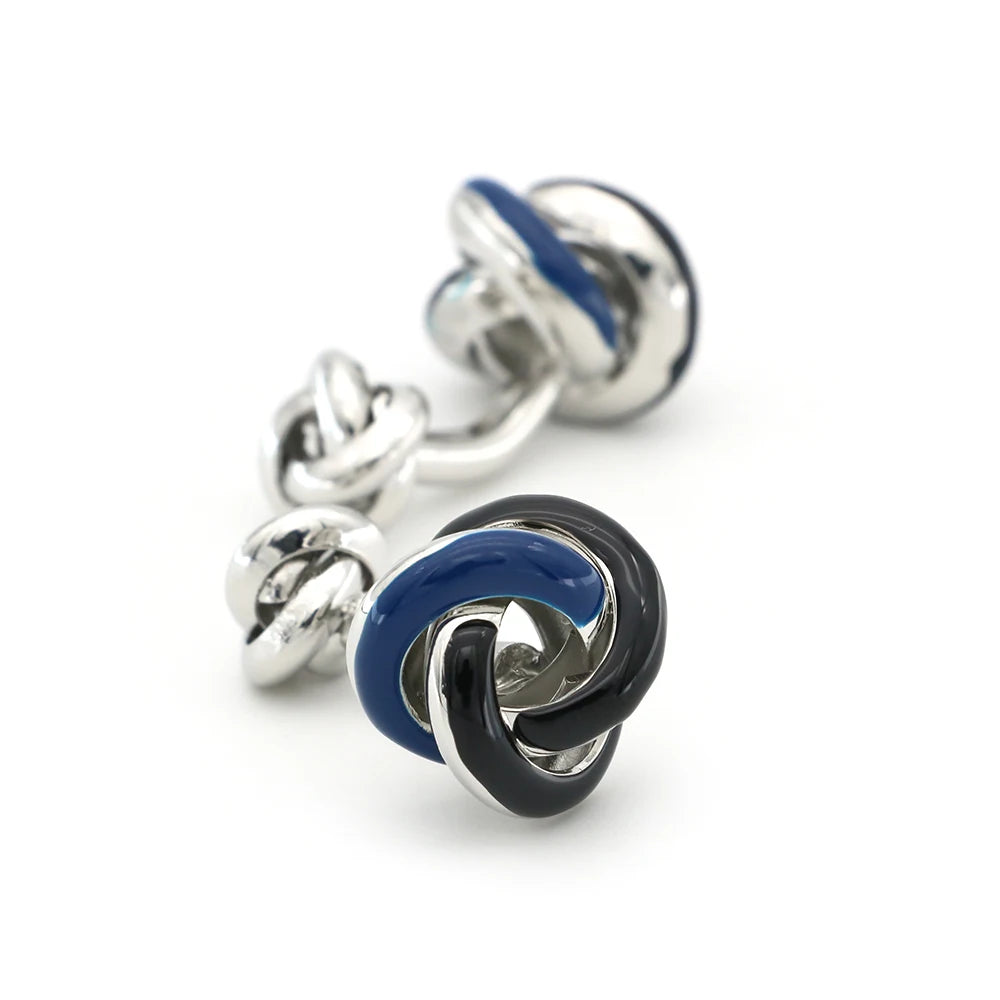 iGame Boutons de manchette nœud de mode en laiton de qualité design boule tressée pour mariage homme