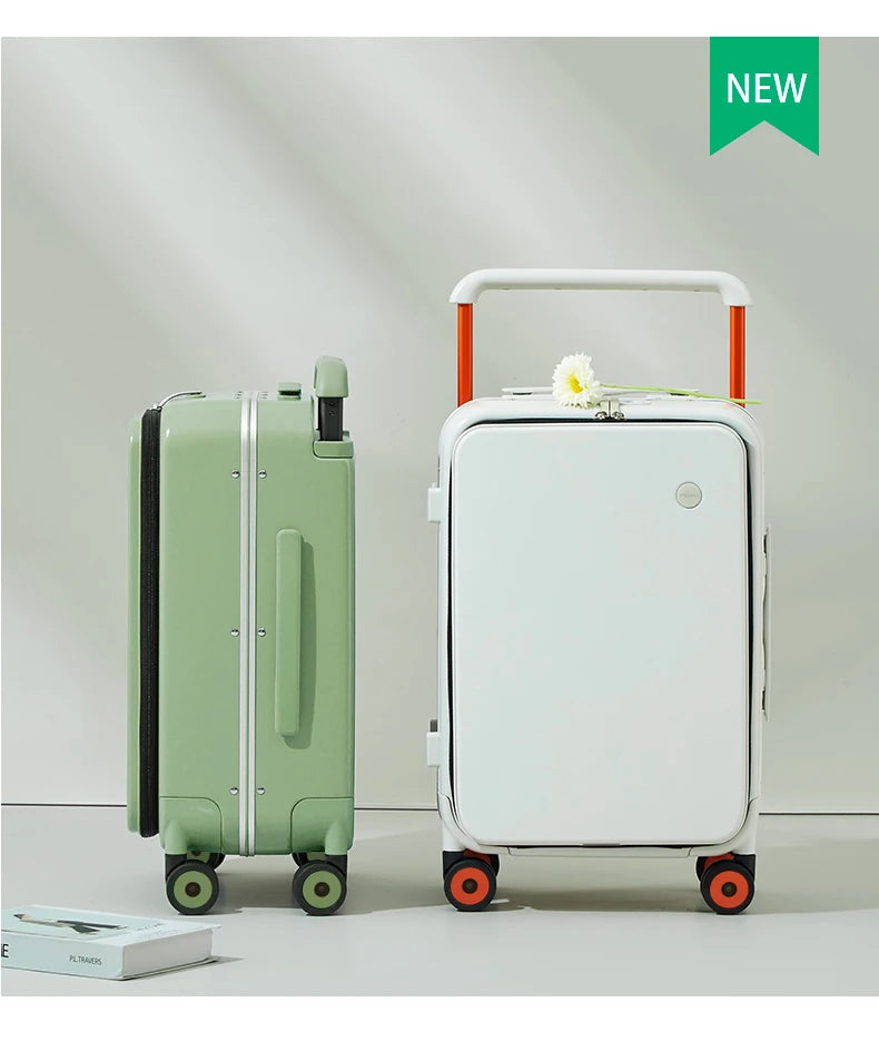 Mixi New Design Wide Handle Koffer Herren Handgepäck Damen Reise Trolley 20 Zoll Kabine PC Aluminiumrahmen M9275
