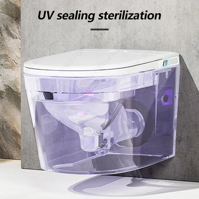 Schwarz/Grau/Weiß Ultimate Wand-WC Smart Toilet mit Bidet Eingebauter Wassertank Einteilige Langgezogene Toilette Warmwasser Beheizter Sitz