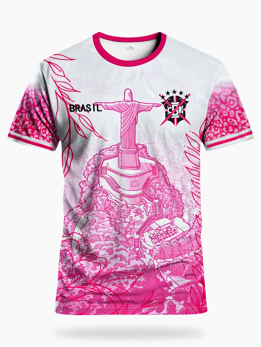 Rio de Janeiro, Brazil. Fan art football jerseys. 3D printed men's and women's T-shirts. Summer sports breathable streetwear