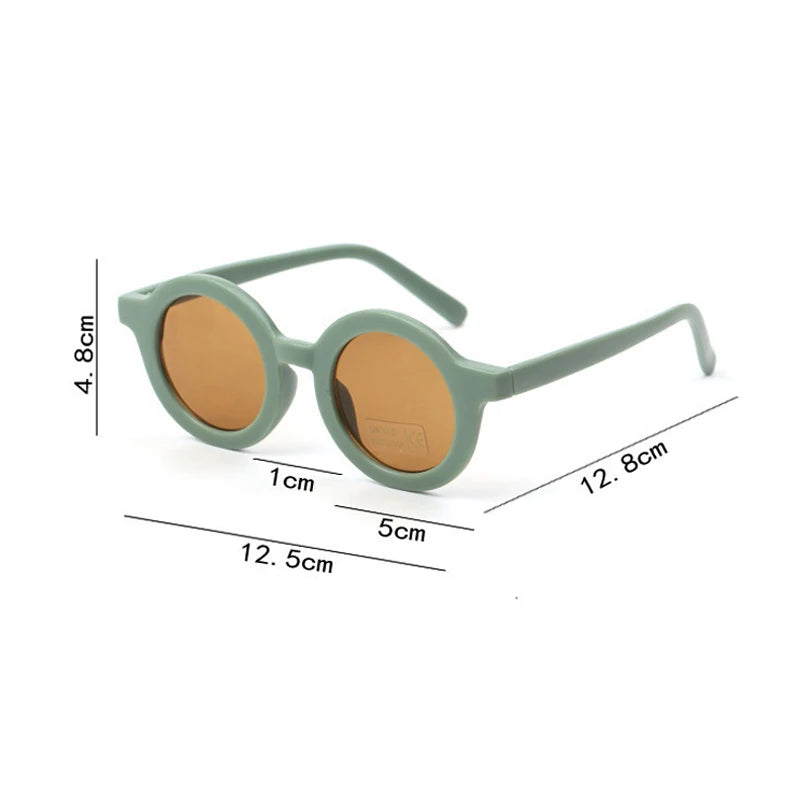 Accessoires pour bébé Nouvelle Lunettes de soleil Rétro pour bébé Couleur unie Anti-ultraviolets Lunettes rondes pour enfants UV400