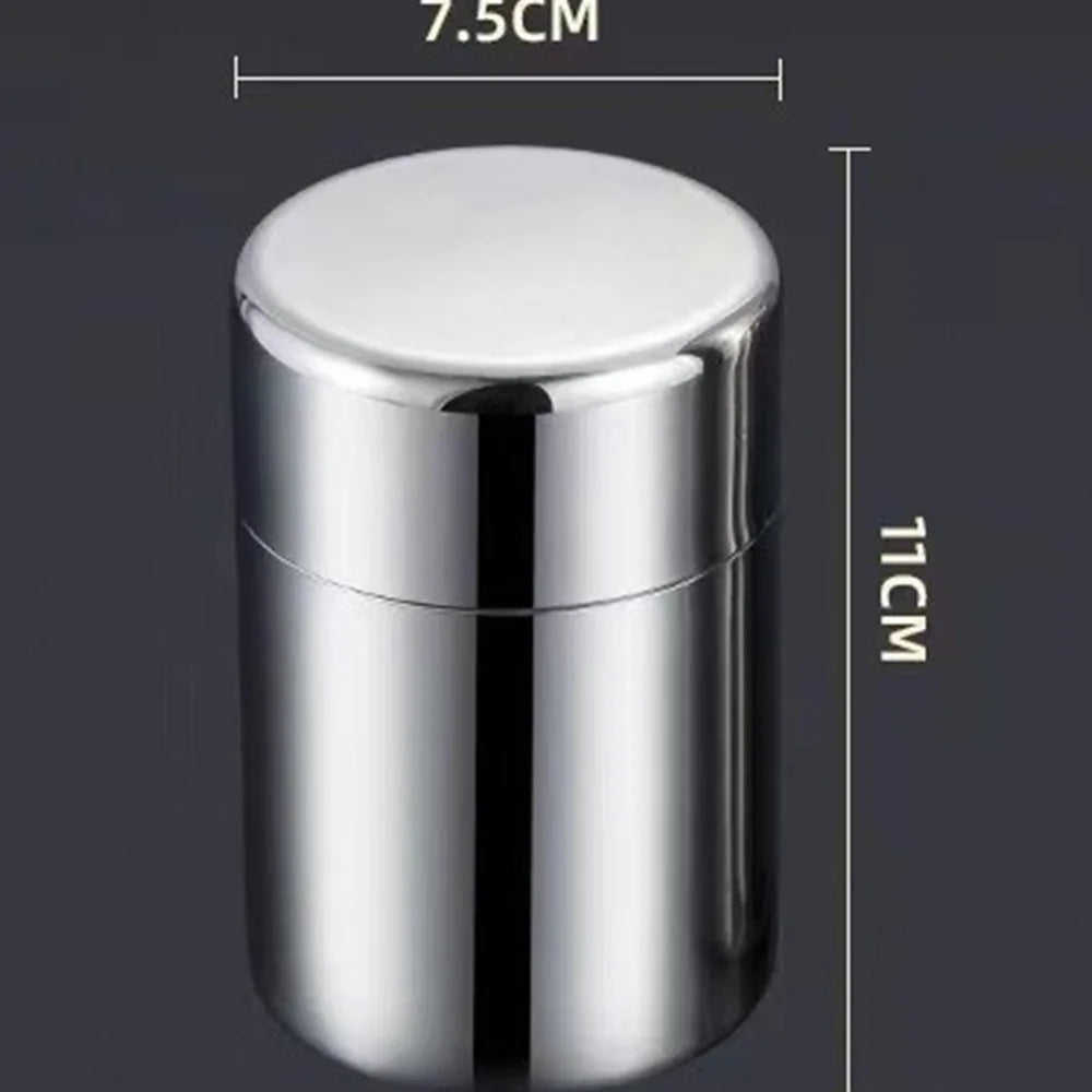 Hiqh Quality Stainless Steel Tea Tin 400ml/550ml Moisture-proof Tea Jar Large Capacity Sealed Tea Can for Home&Travel