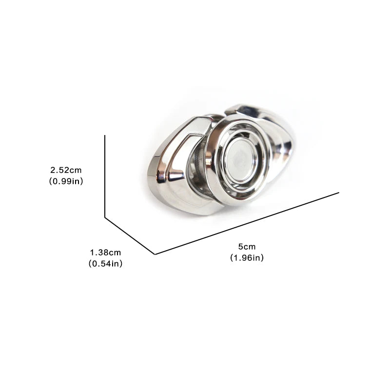 Two-leaf Stainless Steel Fidget Spinner Portable Hand Spinner Fun Fingertip Spinning Toy ADHD Focus Toy Fidget Toy Adults Gift