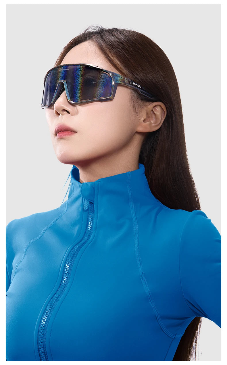 KAPVOE Nouvelle Technologie Nano Lentilles Lunettes de Cyclisme Lunettes de Soleil Sportives de Plein Air Vélo Hommes Femmes VTT Bicyclette UV400 Lunettes