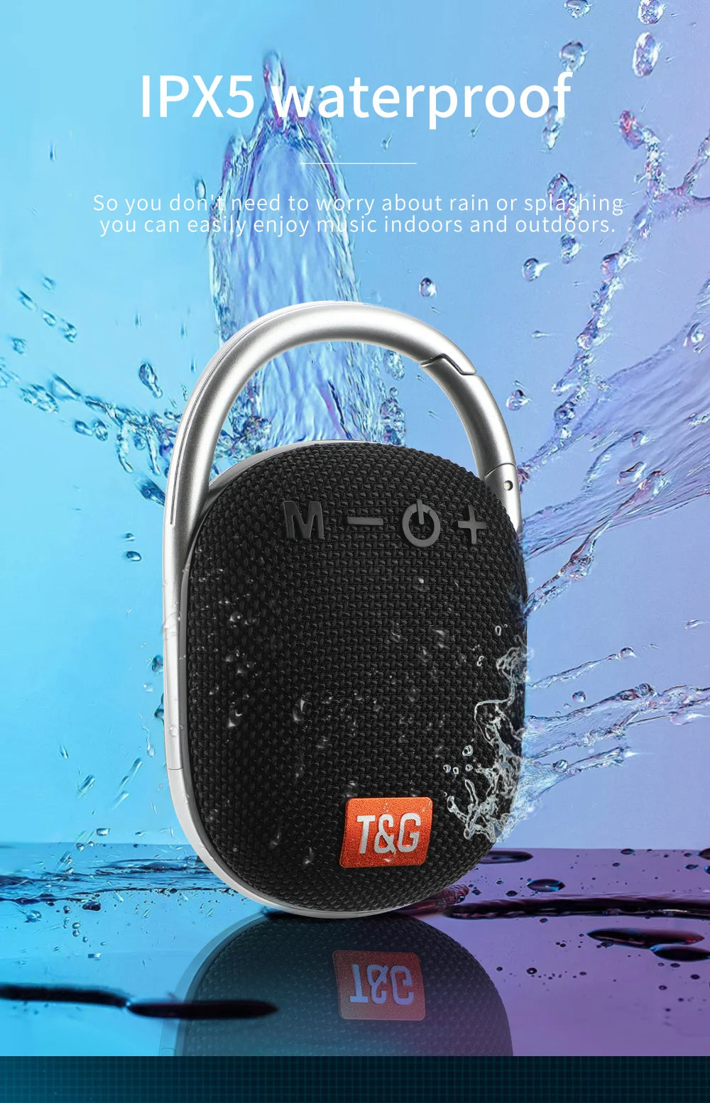 Mini enceinte Bluetooth portable, boîte à musique sans fil, petit caisson de basses, basse, PC, TV, radio FM, étanche, Caixa De Som Mp3