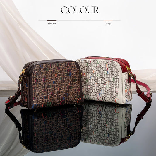 Klassische Luxus-Damenhandtasche Quadratische PVC-bedruckte Umhängetasche Modische Damen-Designer-Damentasche