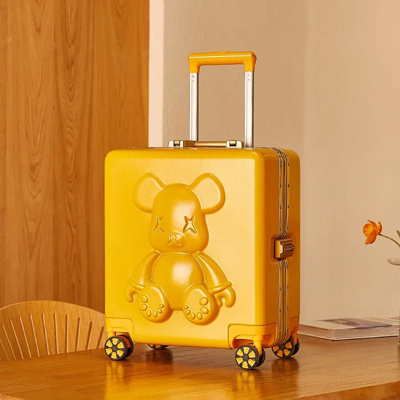 Nouvelle valise trolley universelle à roulettes 18 pouces 2024, sac de maquillage cabine pour hommes et femmes