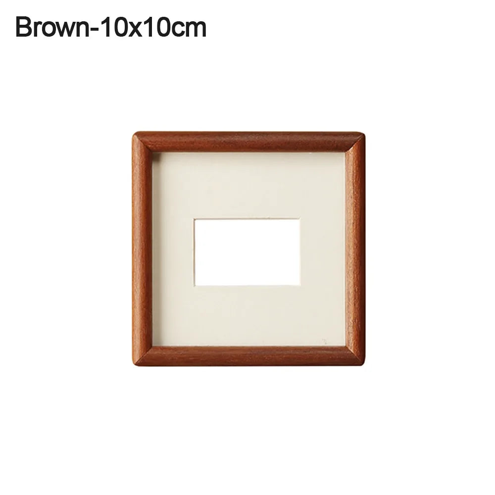 New 6/7/8 Inch Black Walnut Photo Frame Simple Handmade Mortise Tenon Photo Frame Real Wooden Picture Frame