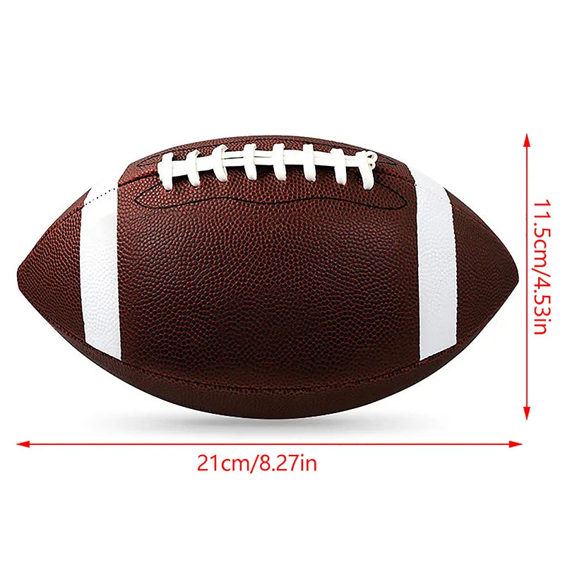 21cm/8.5Inch 16p Eco-Friendly PVC Rugby Inflatable American Football Children's Leather Ball Indoor and Outdoor Sport Supplies