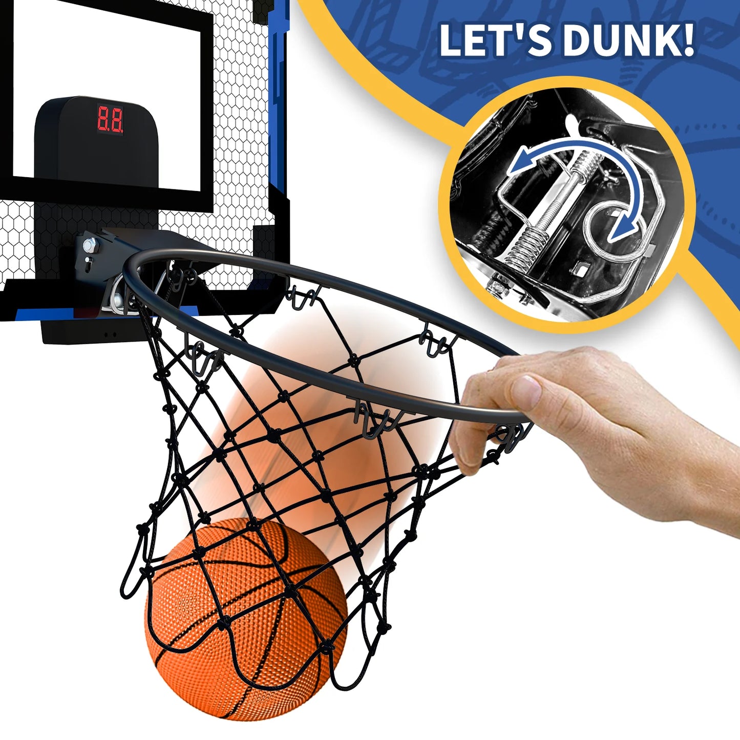 Ring Basketballkorb Wandmontiertes Indoor-Trainings-Kinder-Basketballspielzeug Mini-Basketballkorb-Set für Kinder-Outdoor-Spiele