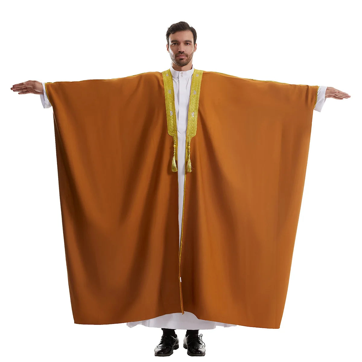 Eid Muslim Men Jubba Thobe Dishdasha Open Abaya Islamic Ramadan Cardigan Robe Saudi Arabic Musulman Caftan Dubai Djellaba