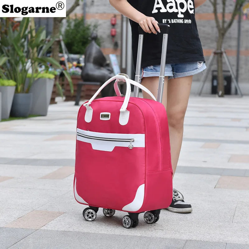 Fashion Rollkoffer Damen 4 Räder Spinner Reisetaschen Herren Geschäftsreise-Taschen Oxford-Koffer Wasserdichte Trolleys