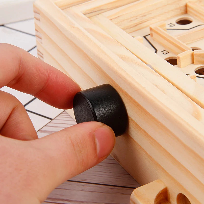 Holzlabyrinth Murmel Kipp Labyrinth Holzspiel Puzzle Intelligenz Spielzeug Hobbys Geschenke Geburtstag Kinder Für Gäste