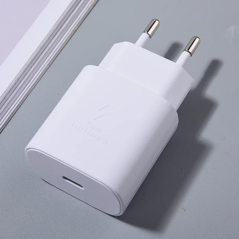 Samsung M55 M54 F55 A36 A16 5G 25W Ladegerät Super Fast Charge Adapter für Galaxy S25 S24 S23 S22 S21 S20 Note20 Ultra Note10 Plus