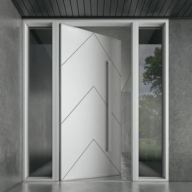 Portes Antivol pour Maison Portes de Sécurité Métalliques Vente en Gros Entrée Porte Principale à Rupture de Pont Thermique en Alliage d'Aluminium Porte Extérieure d'Entrée