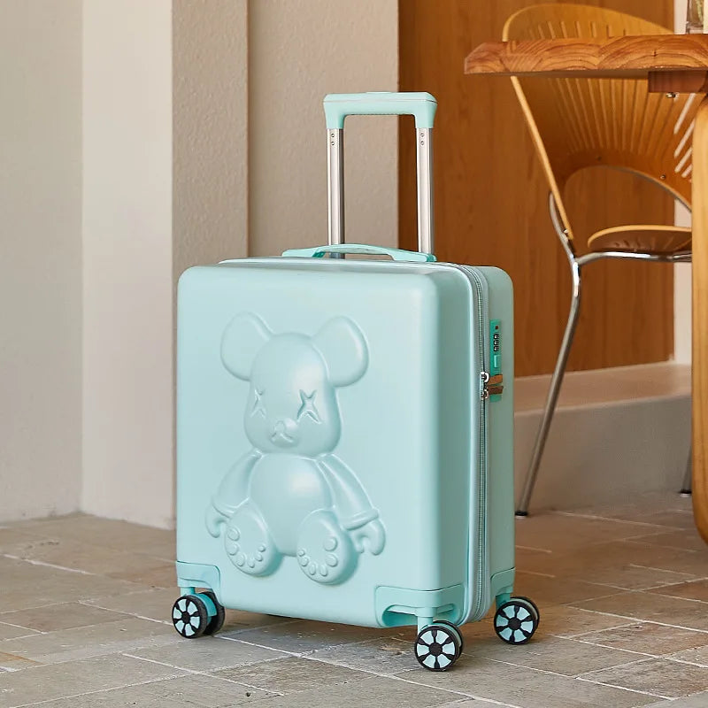 Nouvelle valise trolley universelle à roulettes 18 pouces 2024, sac de maquillage cabine pour hommes et femmes