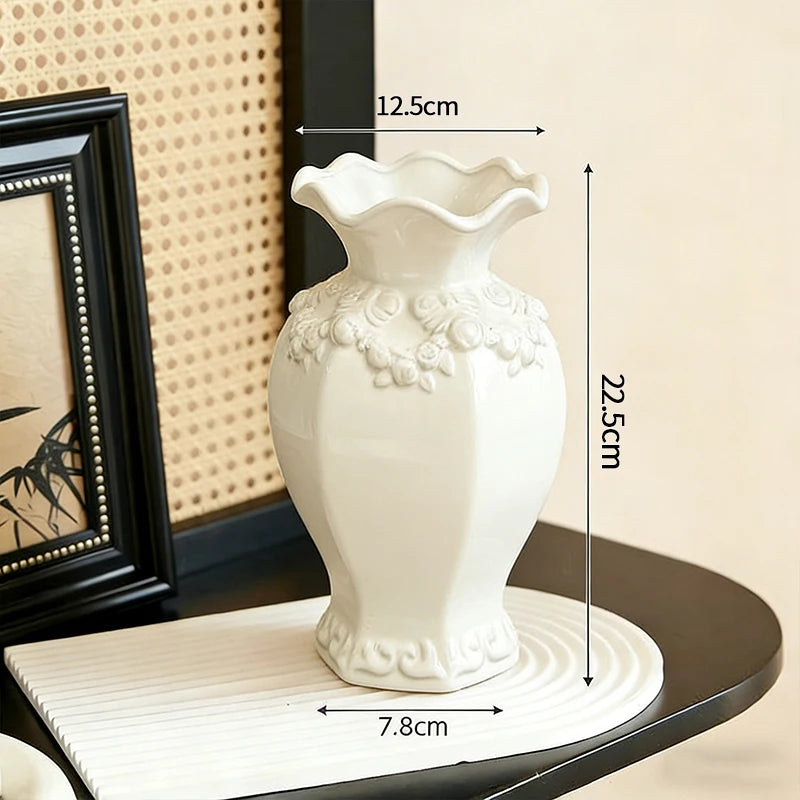 Vase à fleurs en céramique, Centre de table décoratif, Vase esthétique, Vases pour plantes hydroponiques, Ornement de bureau, Décoration d'intérieur