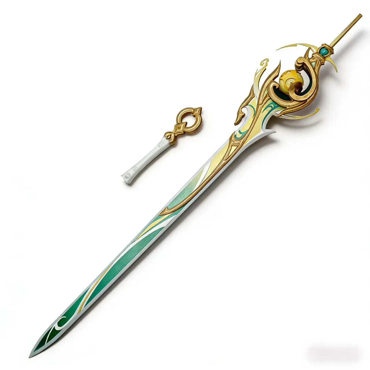 ZIBAI Cosplay Schwert Weißes Pferd Länge 118CM Waffen Spiel Genshin Impact Cosplay Requisite Halloween Weihnachtsfeier Kostümzubehör
