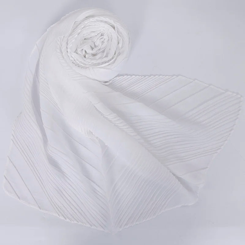 Grand Foulard en Coton Plissé Froncé Hijabs pour Femmes Voile Musulman Turban Écharpe Froncée Châle Foulards Islamique Foulard Femme Hijab