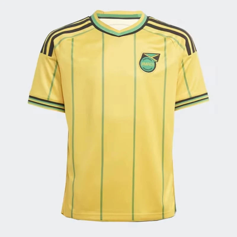 Nouvel été hommes nouveau maillot de football Jamaïque Sport de plein air lâche séchage rapide à manches courtes entraînement décontracté fitness vêtement haut