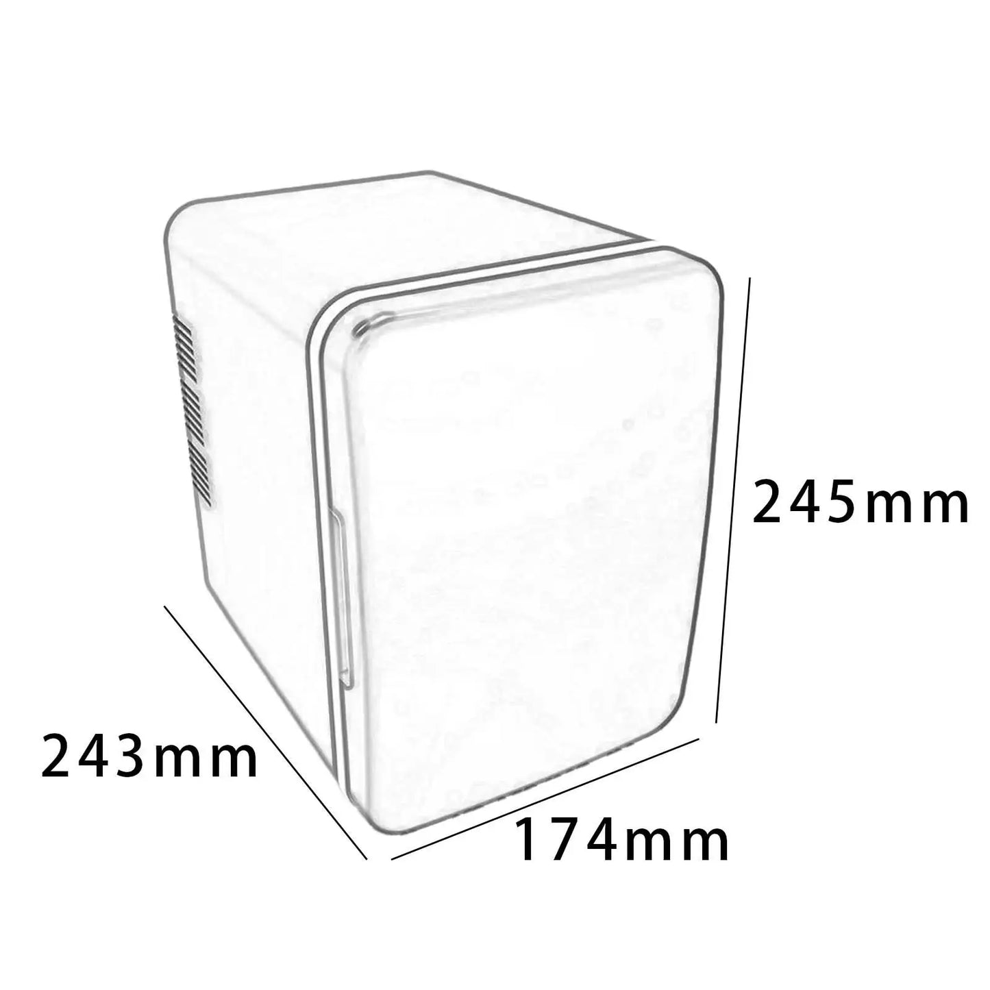 4L Mini-Kühlschrank Auto-Kühlschrank Einklapptür Skincare-Kühlschrank für kleine Räume Desktop Reise Beauty Kosmetik Bierkühlschrank