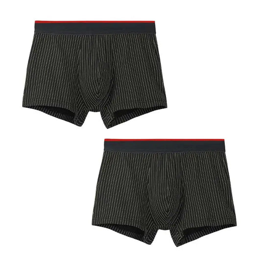 2Pcs Men's Underwear Pure Cotton Boxer Briefs Teenager Large Size Shorts Summer Thin Underpants