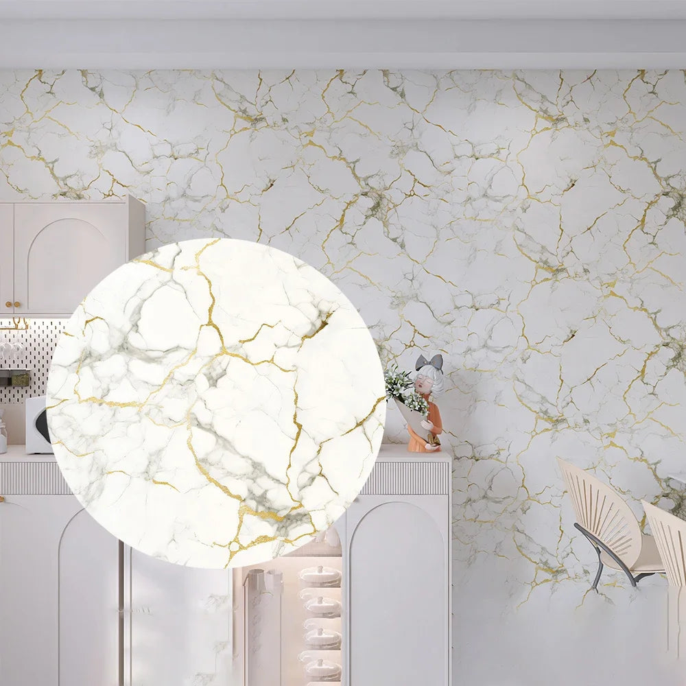 40cm wide marble pattern wall sticker, waterproof stain-resistant oil-resistant PVC self-adhesive wallpaper kitchen wall sticker