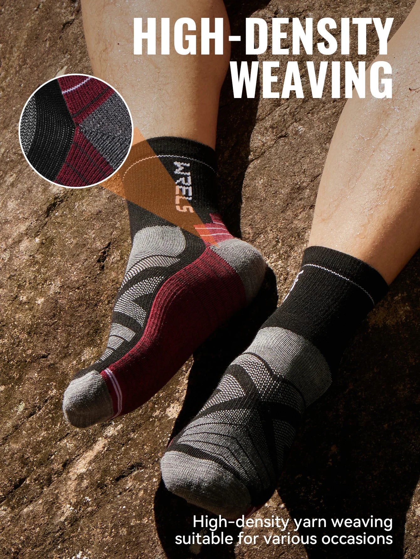WRELS 1/2/3 Paare Merinowolle Socken Thermische Warme Winter Hohe Elastische Dicke Wandersocken Feuchtigkeitsaufnahme Wollsport Socken