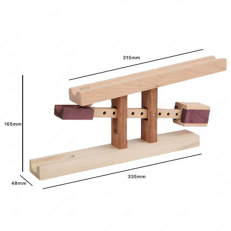 Éducation précoce des enfants jouets éducatifs en bois massif de hêtre piste de course à billes coulissantes bloc de construction circuit à billes entraînement logique