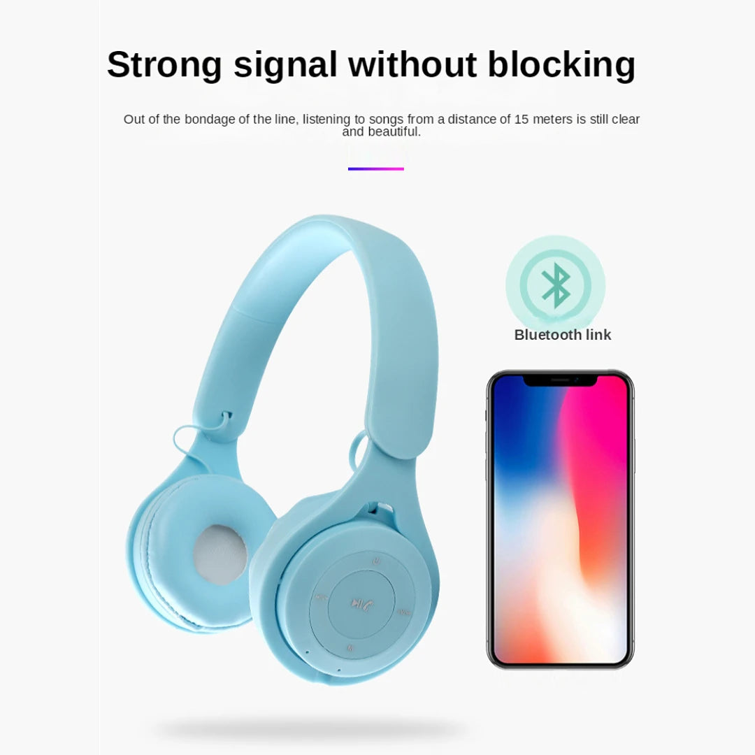 Écouteurs sans fil Bluetooth pour enfants, Casques stéréo pliables, Casques de jeu supra-auriculaires pour Android iOS
