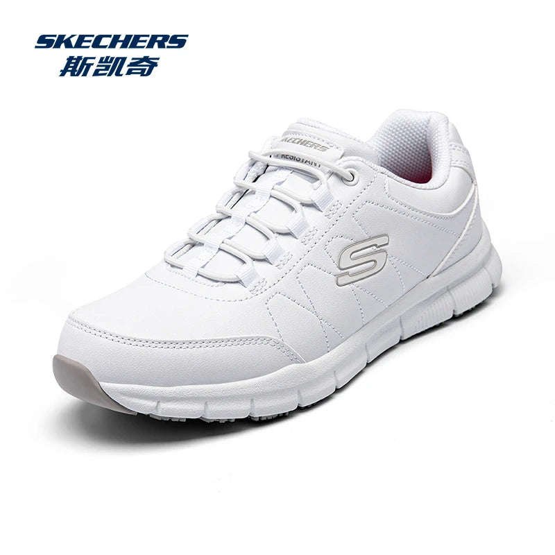 Skechers Chaussures Décontractées pour Hommes en Cuir, Baskets à Semelle Souple, Légères, pour la Course, l'Athlétisme, le Jogging et la Marche