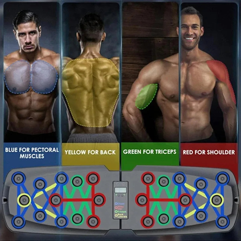 NW Smart Automatic Count Push Up Board Foldable Multi Push up Stand with Body Sensor Counter Core Strength Muscle Stable Home