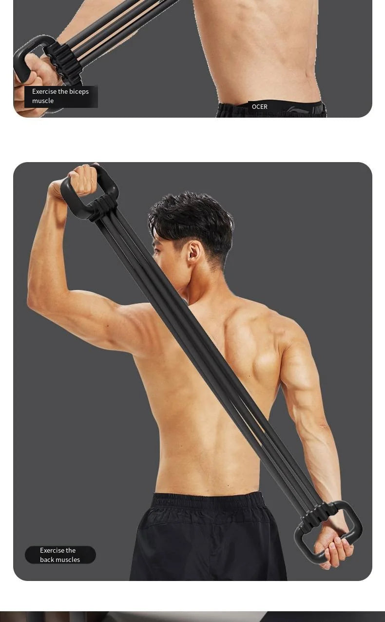 Appareil d'entraînement multifonctionnel pour les épaules, le dos et les muscles pectoraux avec corde élastique de traction à haute élasticité pour les bras