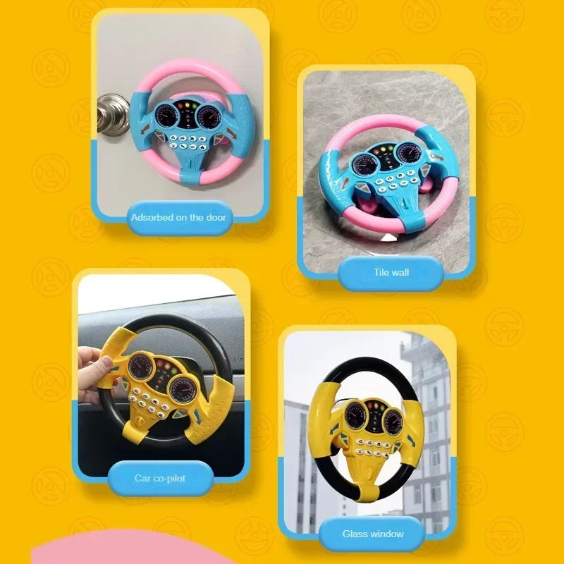 Kleinkind Glänzende Simulation Lenkrad Spielzeug Kinder Spielzeug Früherziehung Beifahrer Kinderwagen Lenkrad Sprachspielzeug