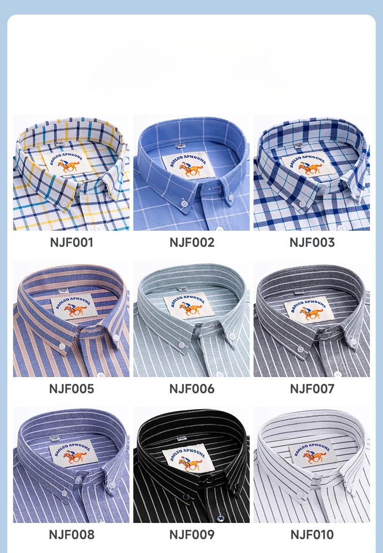Chemises Oxford à manches longues en 100 % coton pour homme, grandes tailles 8XL, coupe ajustée, unies ou rayées, pour le bureau, couleur blanche, tenues professionnelles