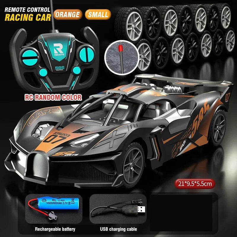 Ferngesteuertes Auto 4-Kanal Hochgeschwindigkeits-Drift-Rennwagen Elektro-Sportwagen Spielzeug Modell für Jungen Kinder Geburtstagsgeschenk