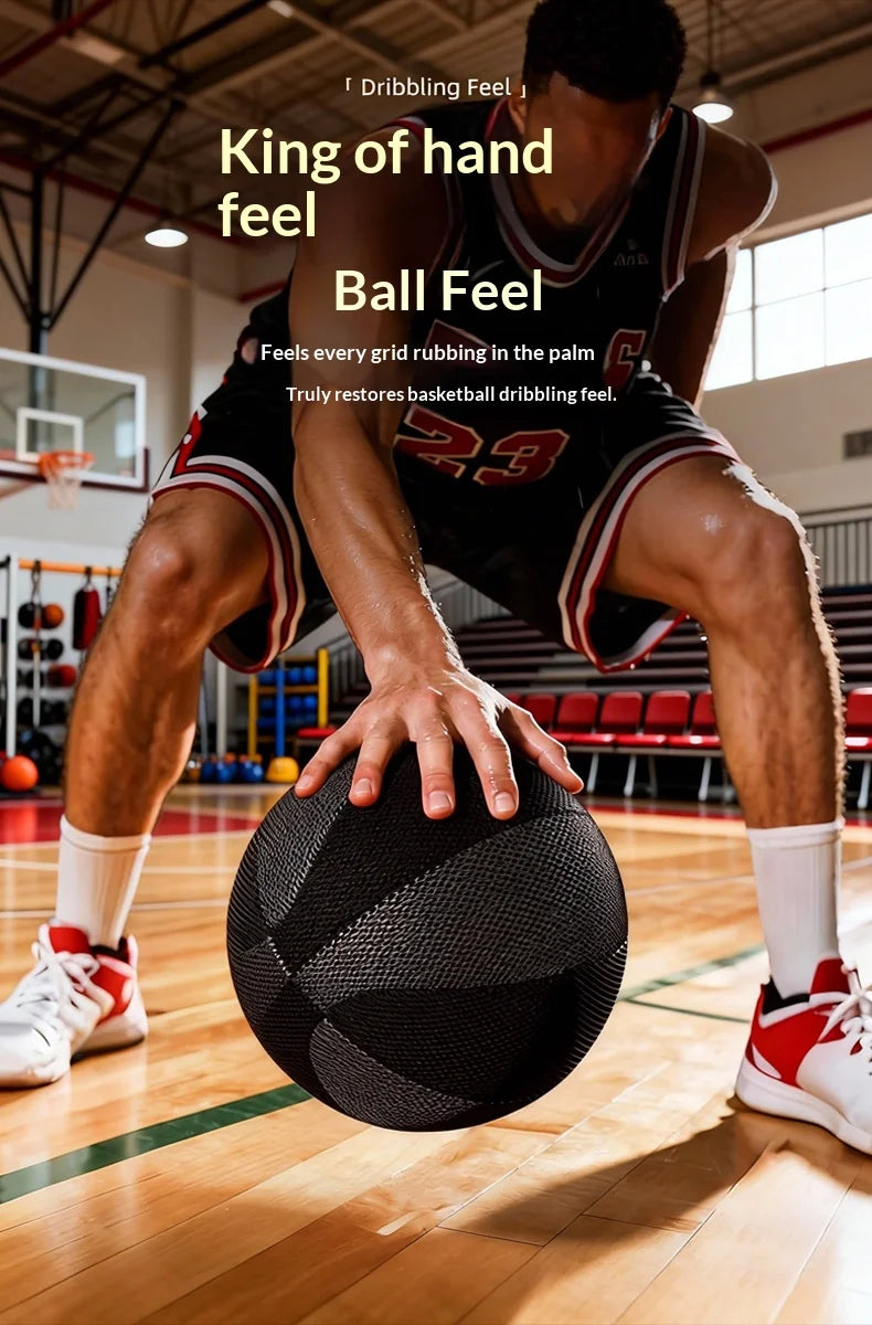 Gewichteter geräuschloser Trainingsbasketball, hochelastischer Schaumstoffball für Indoor-Schießen, Dribbeln, Heimtraining, geräuschlos
