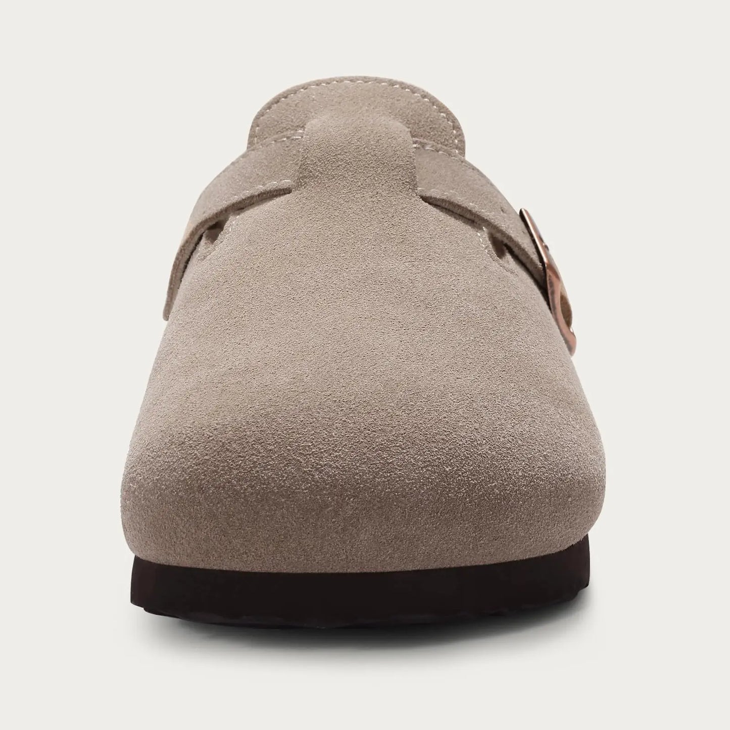 KIDMI Wildleder-Clogs für Damen Herren Pantoletten Korkfußbett Sandalen mit Fußgewölbestütze Modische rutschfeste Outdoor-Strandschuhe Hausschuhe