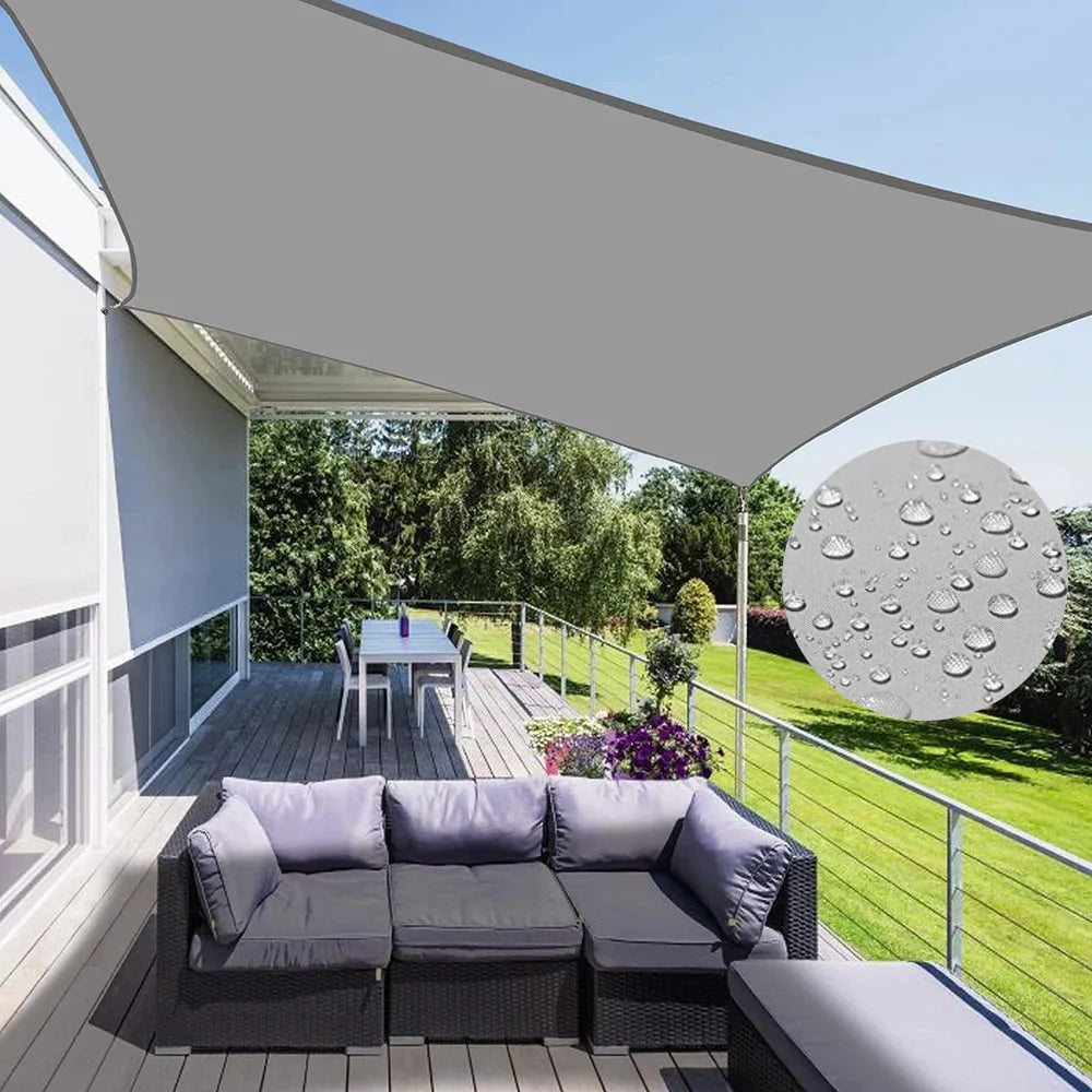 Sonnensegel für den Außenbereich, 300D Polyester, wasserdicht, UV-beständig, für Terrasse, Carport, Garten usw.