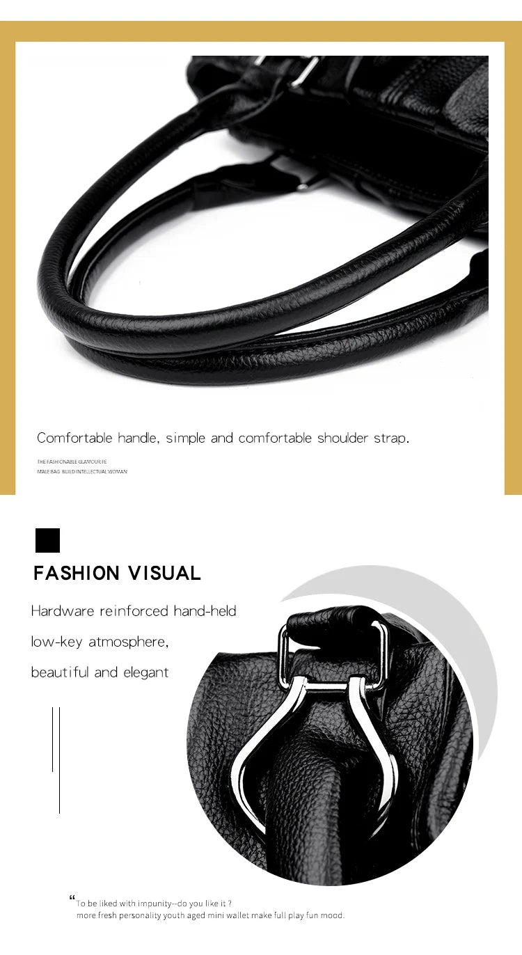 Sac cabas décontracté en cuir véritable, sacs à main de luxe pour femmes, sacs à main de marque, sacs à main en cuir souple de haute qualité pour le travail