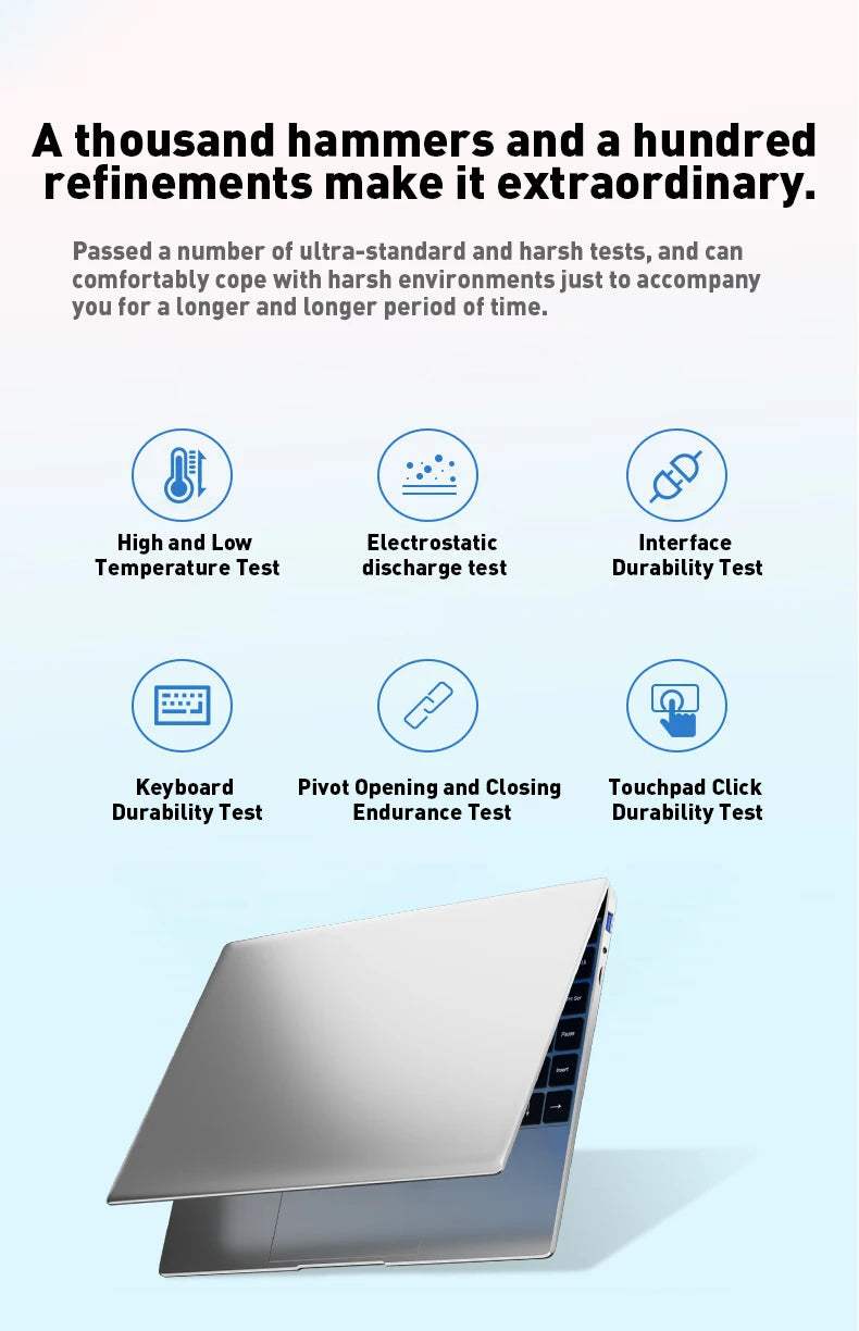 LENO 14.1"Laptop 16GB RAM 2TB SSD Windows 11 Intel N3700 Ultra Slim Notebook Gamer 1920*1080  Display Office Study Computer PC