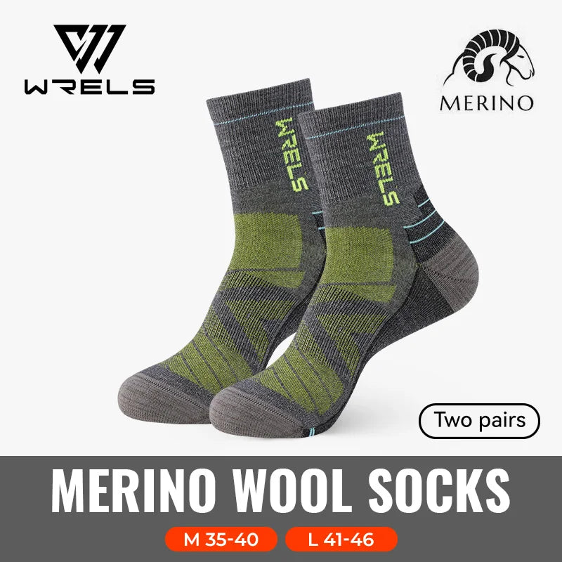 WRELS 1/2/3 Paare Merinowolle Socken Thermische Warme Winter Hohe Elastische Dicke Wandersocken Feuchtigkeitsaufnahme Wollsport Socken