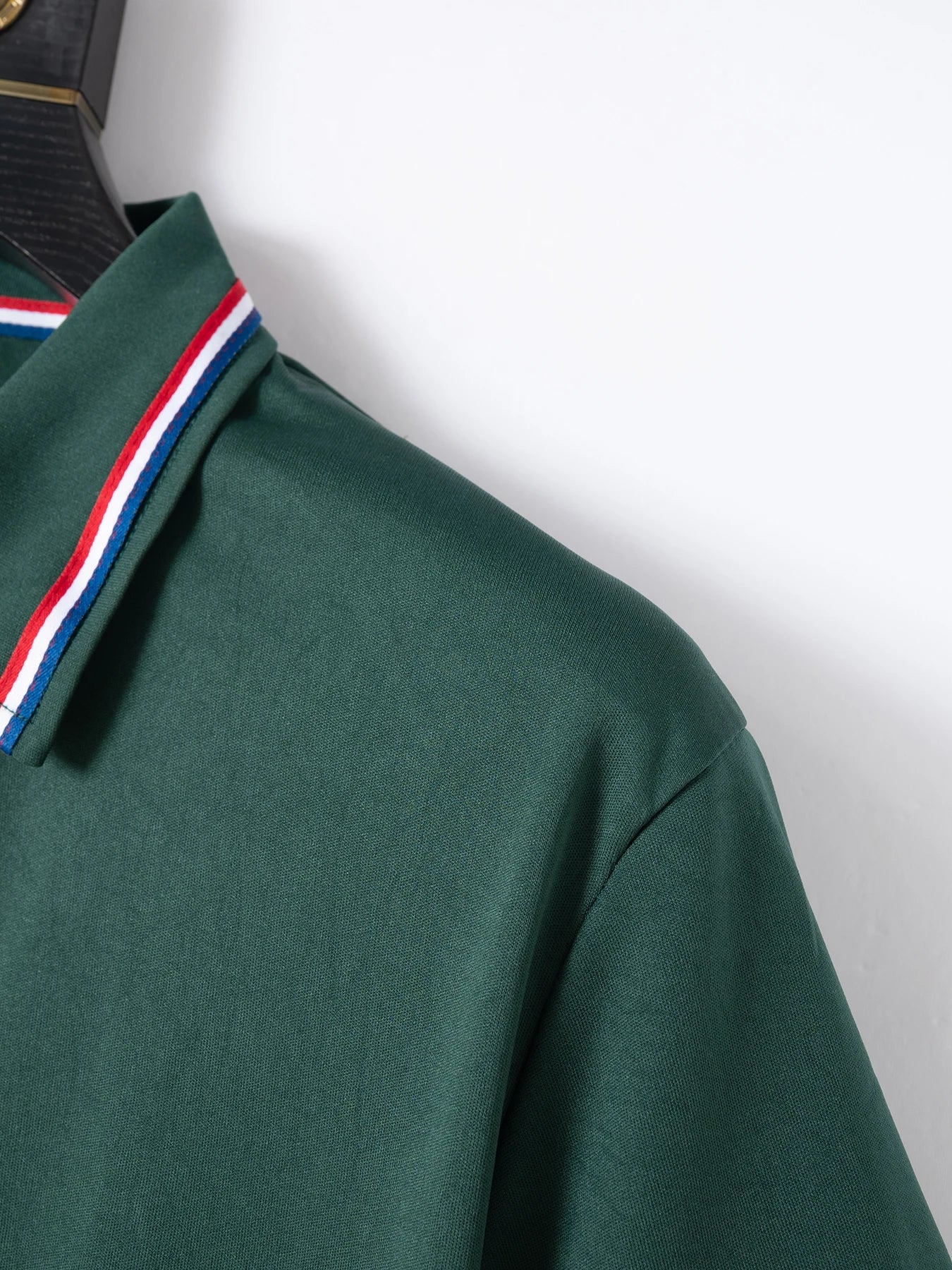Men's Quick-Drying Solid Color Polo Shirt Summer Elastic Collared Short-Sleeved Sports T-Shirt for Active Wear