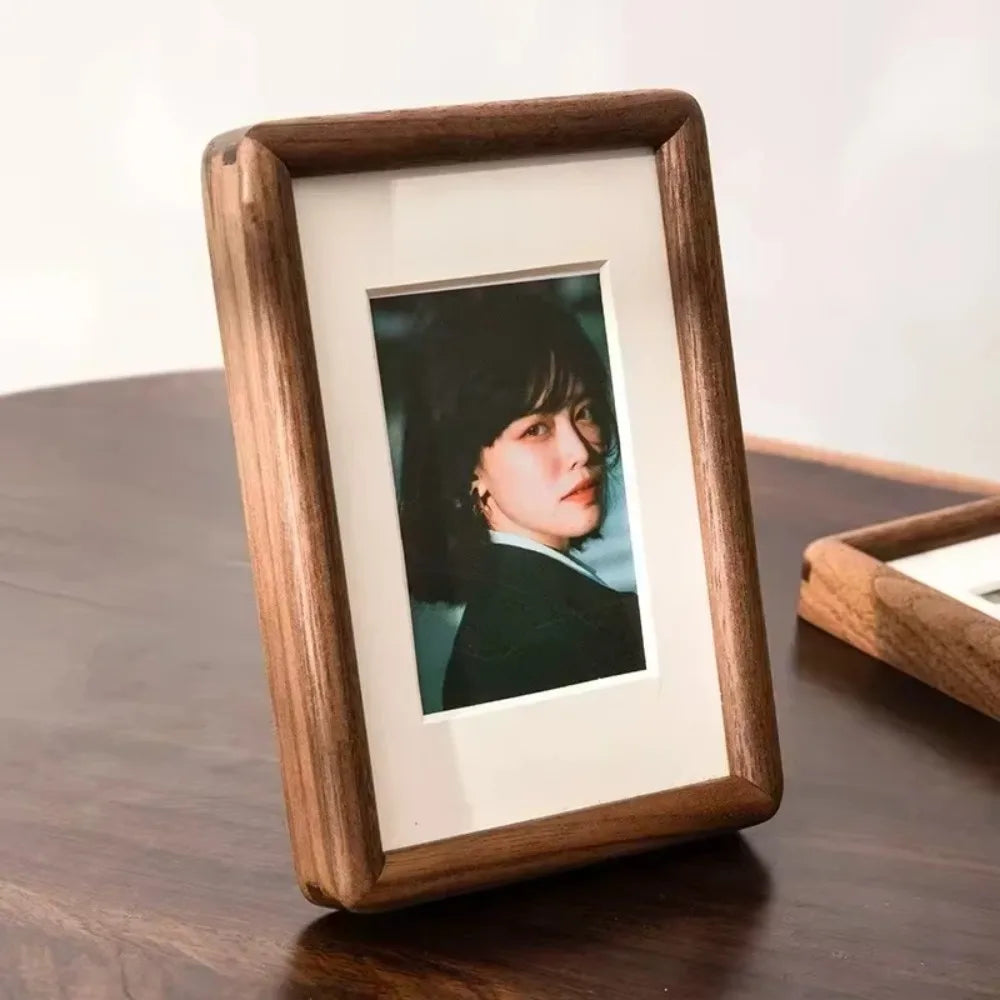 New 6/7/8 Inch Black Walnut Photo Frame Simple Handmade Mortise Tenon Photo Frame Real Wooden Picture Frame