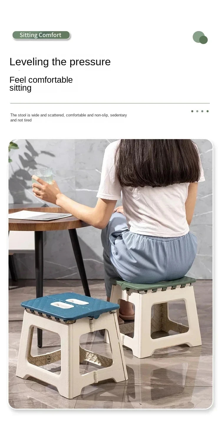 Tabouret pliant portable Chaise en plastique épaissie Chaise de camping portable d'extérieur, chaise pliante de plage, chaise pour enfants en famille