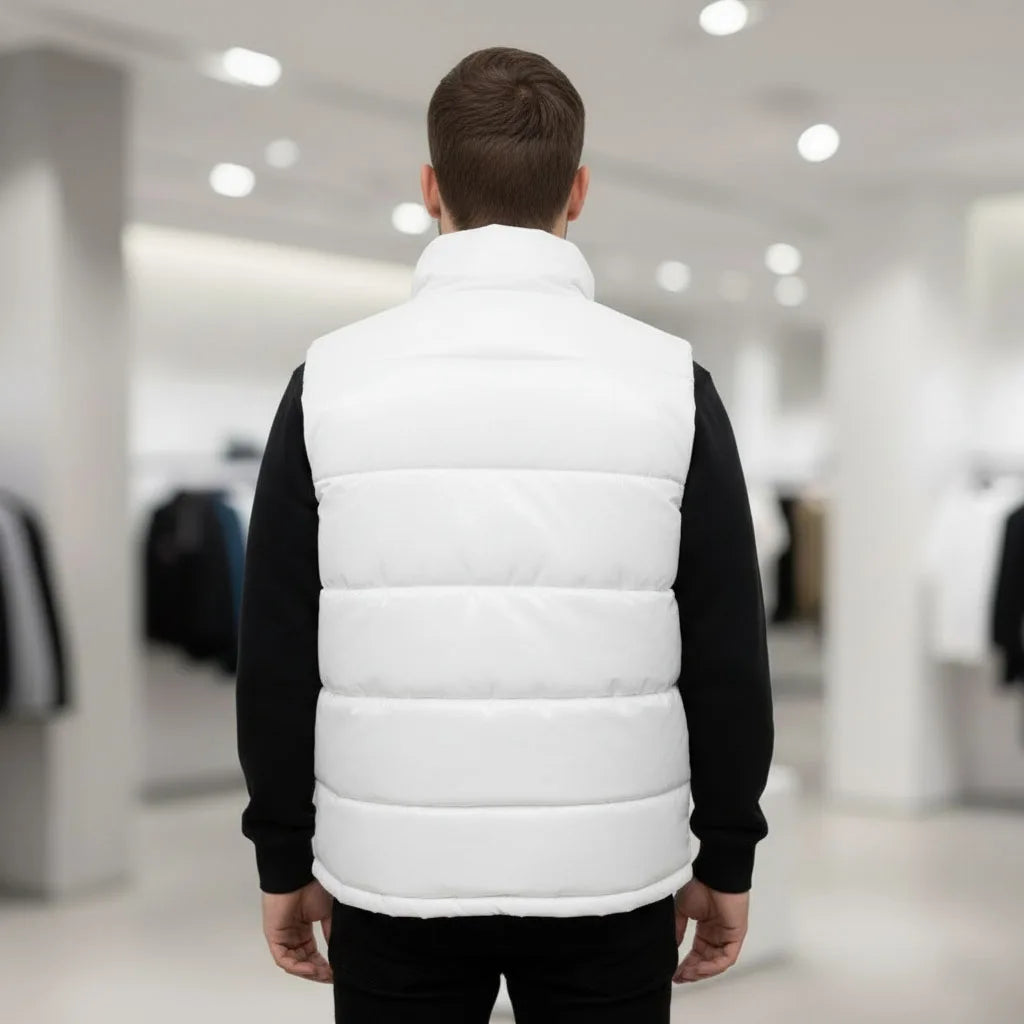 Herren Weste Jacke Slim Fit Stehkragen Ärmellose Pufferjacken Frühling Herbst Lässige Weste Herren Warmer Mantel 2026 Trends