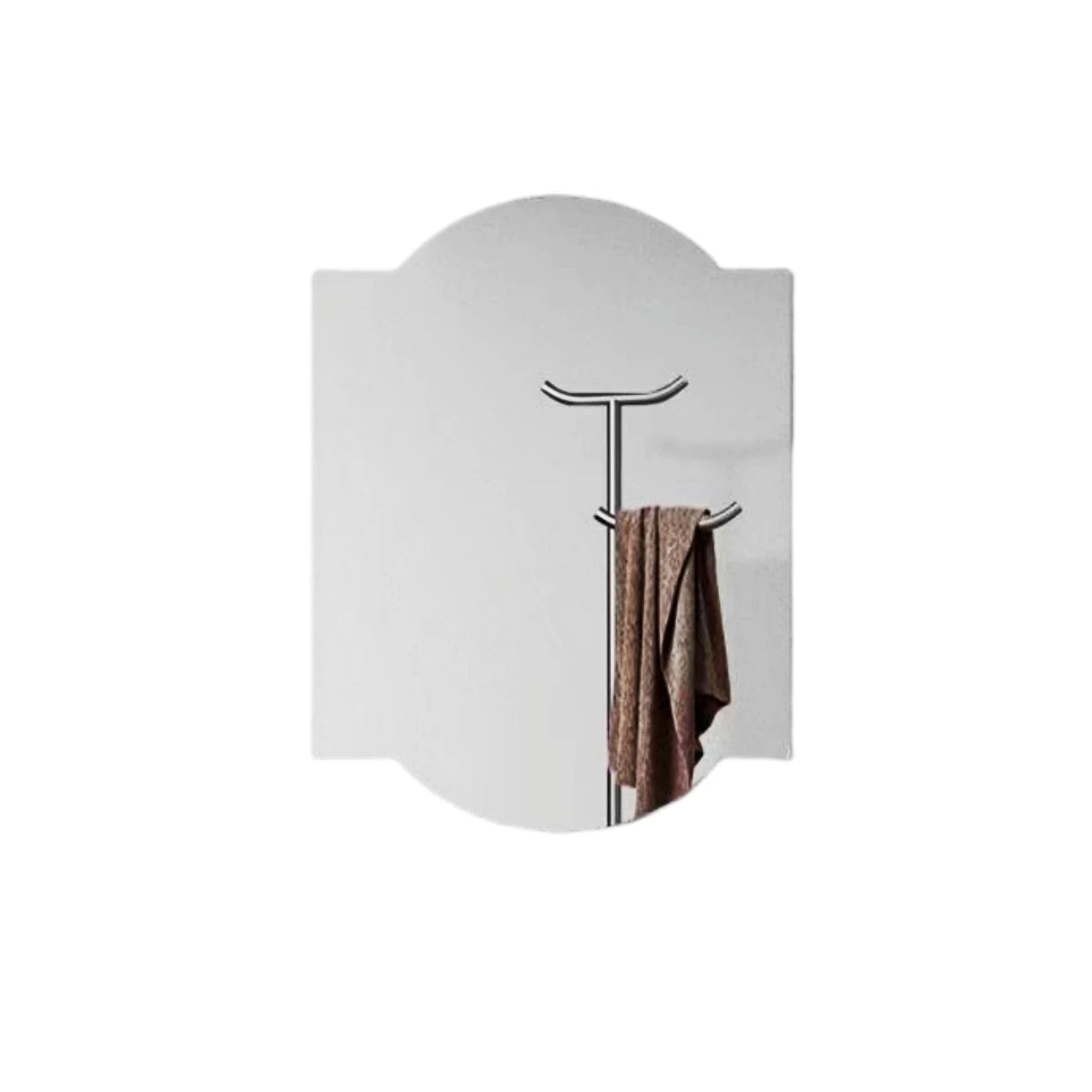 1 miroir en acrylique irrégulier pour salle de bain, 40 cm, incassable, en forme de nuage, autocollant mural, miroir de coiffeuse, chambre à coucher, salon, décoration