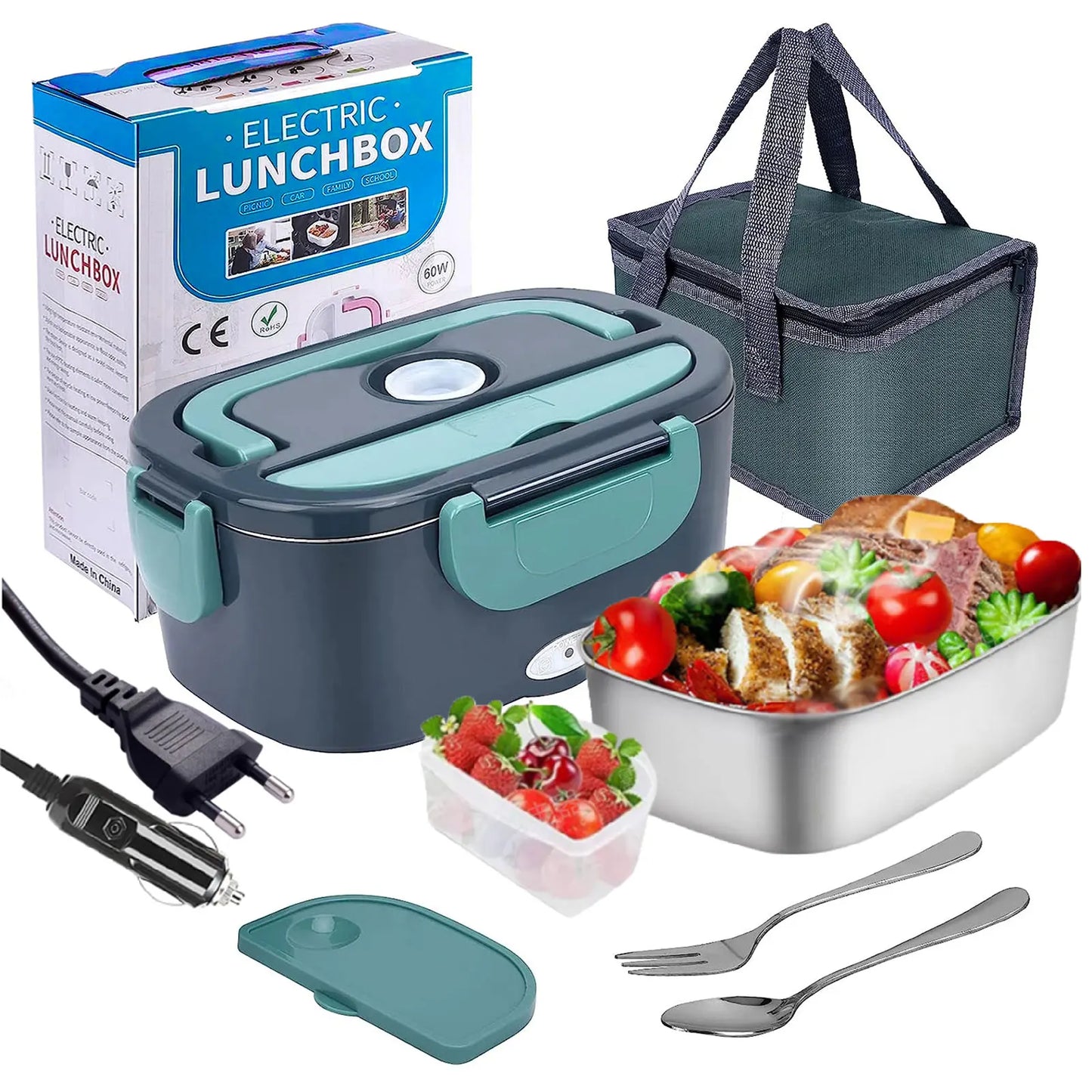 1,5 L 40W Electric Lunch Box Portable Food Heater for Car and Home Heating for Lunch