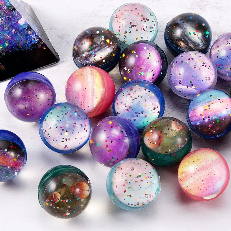 30 Stk. Sonnensystem Planeten Weltraum Party Mitgebsel für Kinder Flummis 30MM Preise Geburtstagsgeschenk Automaten Spielzeug